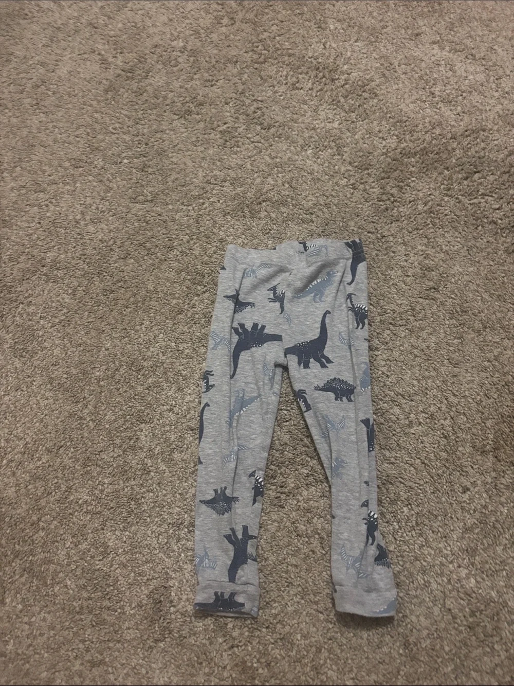 chick pea Gray Dinosaur Print Kids Pajama Set